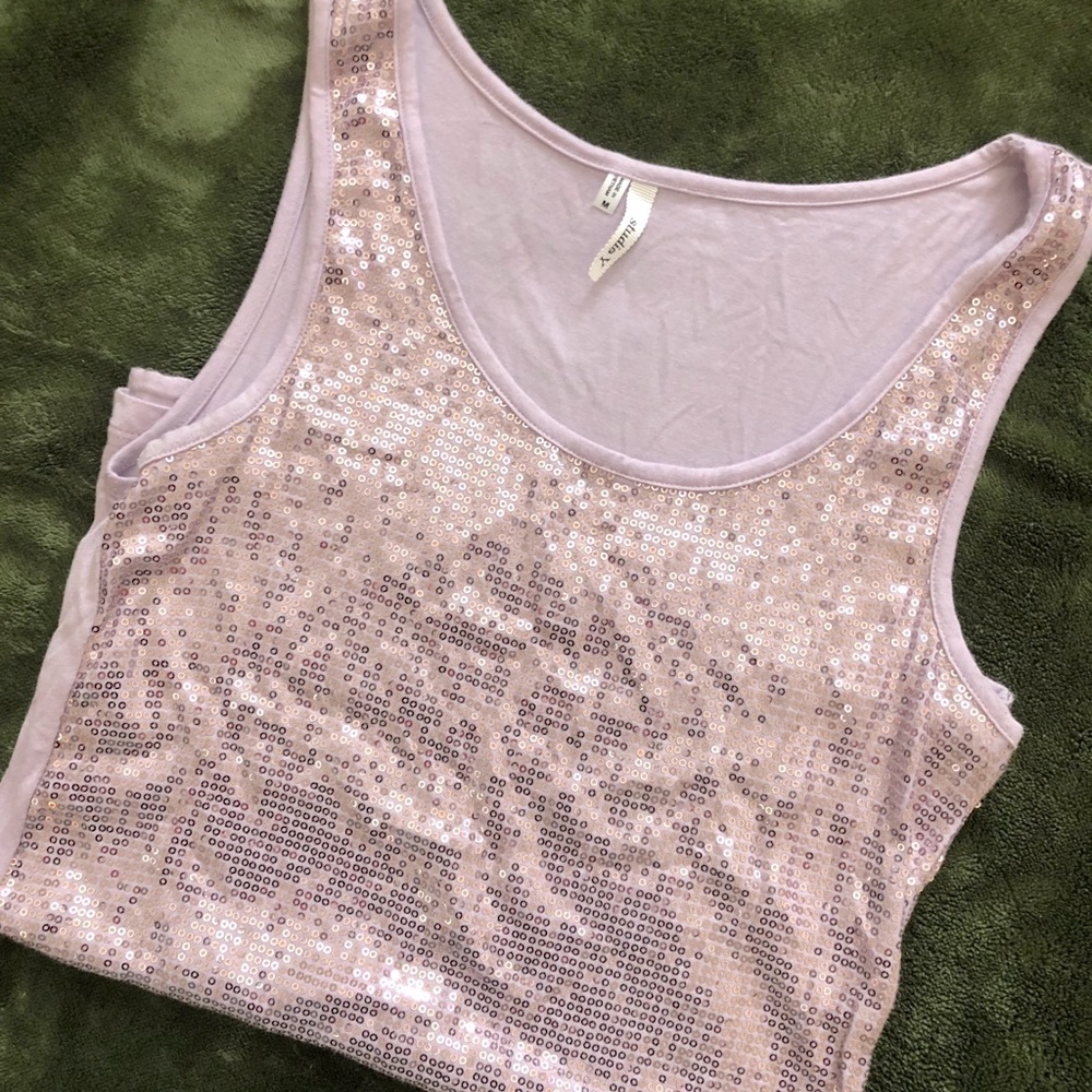 Lavender Sequin Top